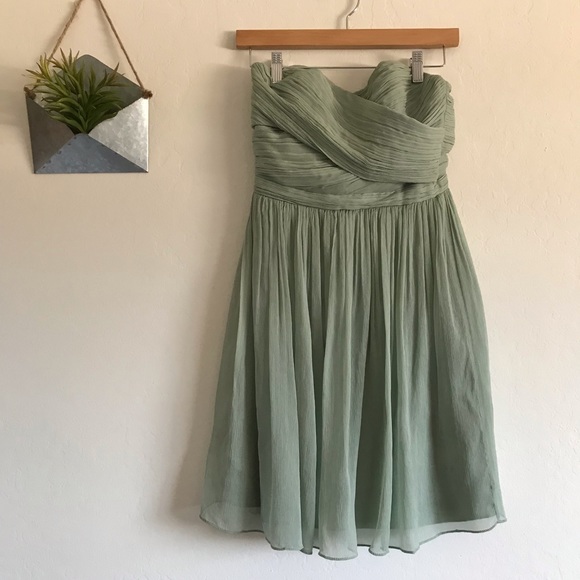 J. Crew Dresses & Skirts - 💚 J.Crew Arabelle Silk Chiffon Strapless Dress 💚